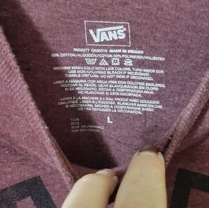 Vans off the wall mens large used purple-brown color